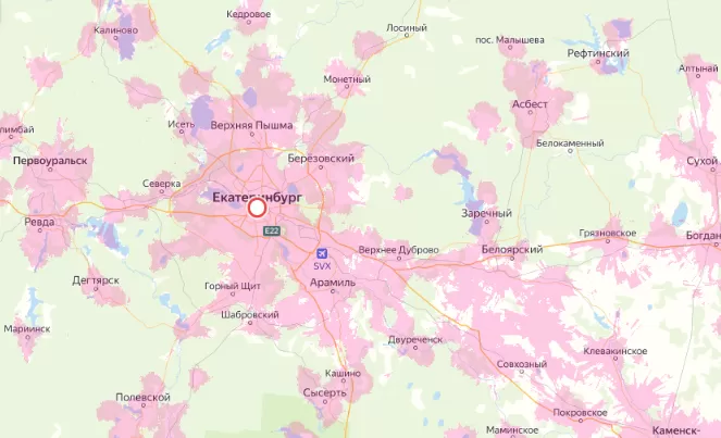 Зона покрытия Мегафон в городе Тверь и области 