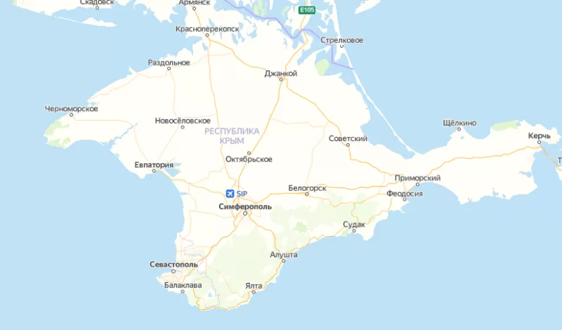 Зоны покрытия на карте Крыма в Твери 